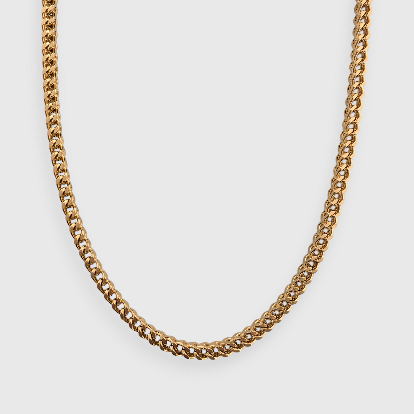 HALSKEDJA I STÅL- FRANCO 4MM GOLD
