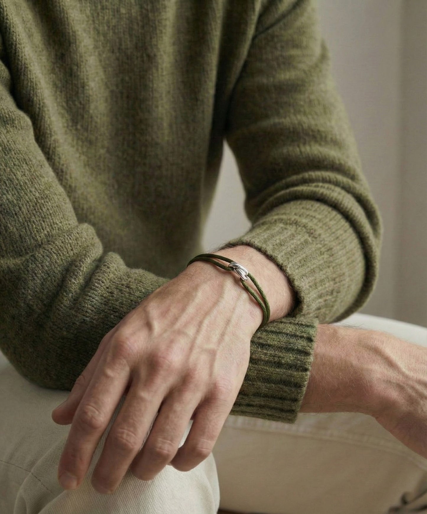 INFINITY GREEN ARMBAND - 925 SILVER