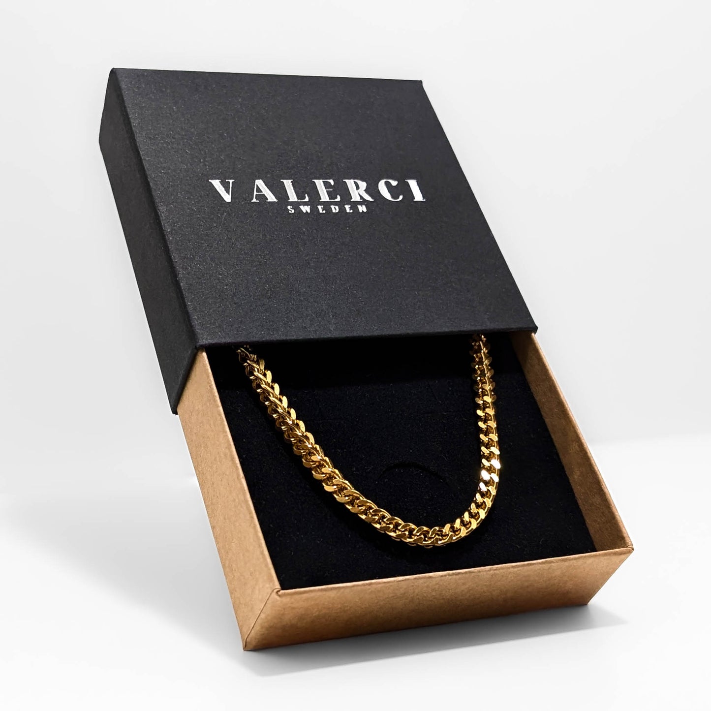 HALSKEDJA I STÅL- FRANCO 4MM GOLD