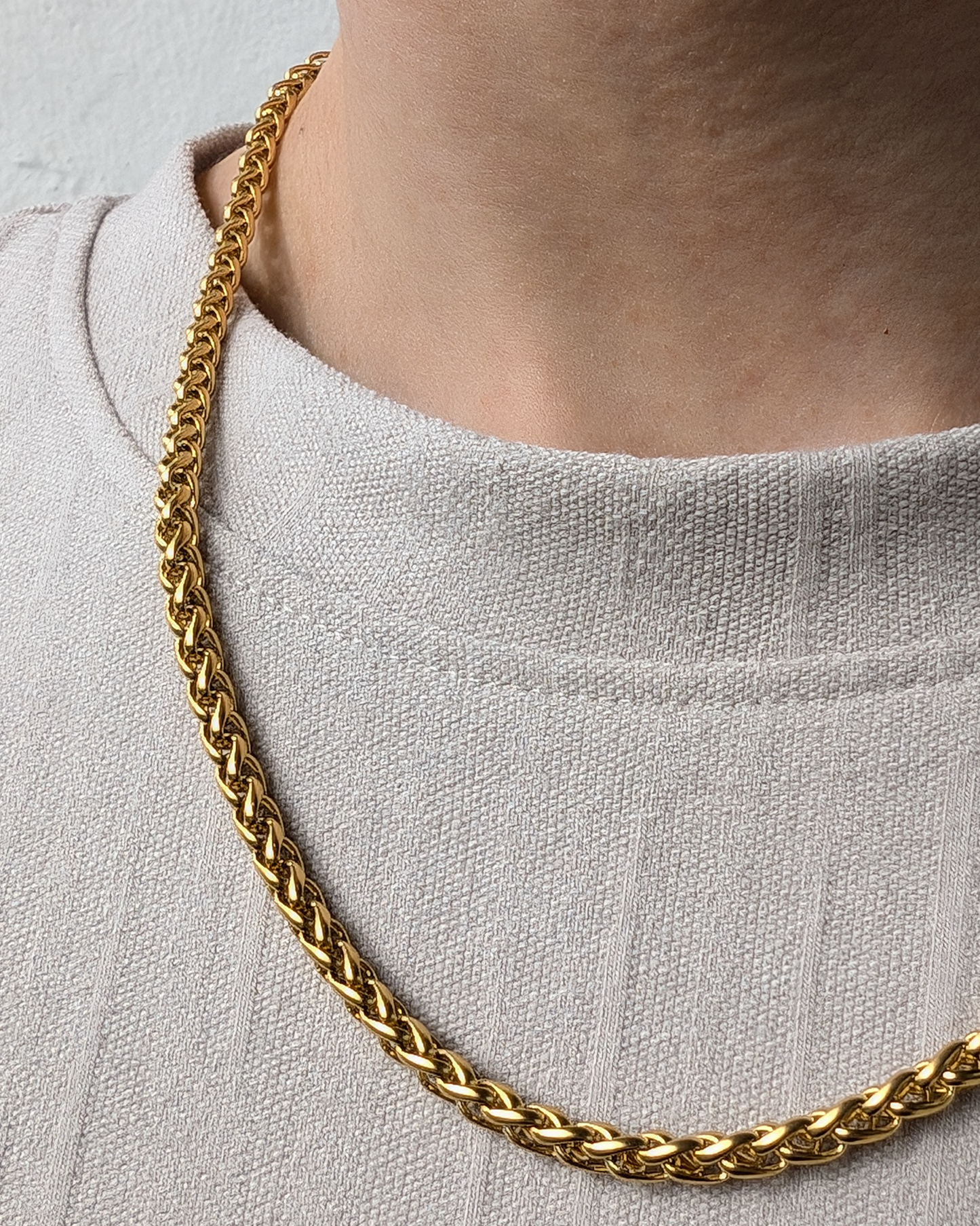 Halskedja - Wheat 5mm Guld