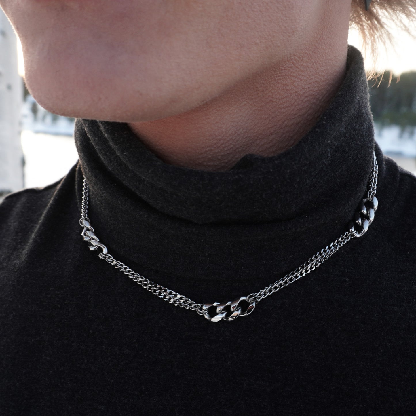 Silver Halsband herr dam