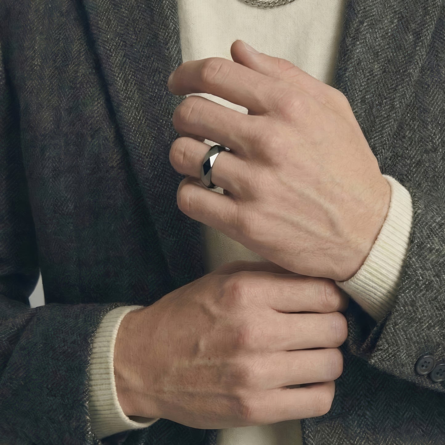 RING - "ROMB" TUNGSTEN