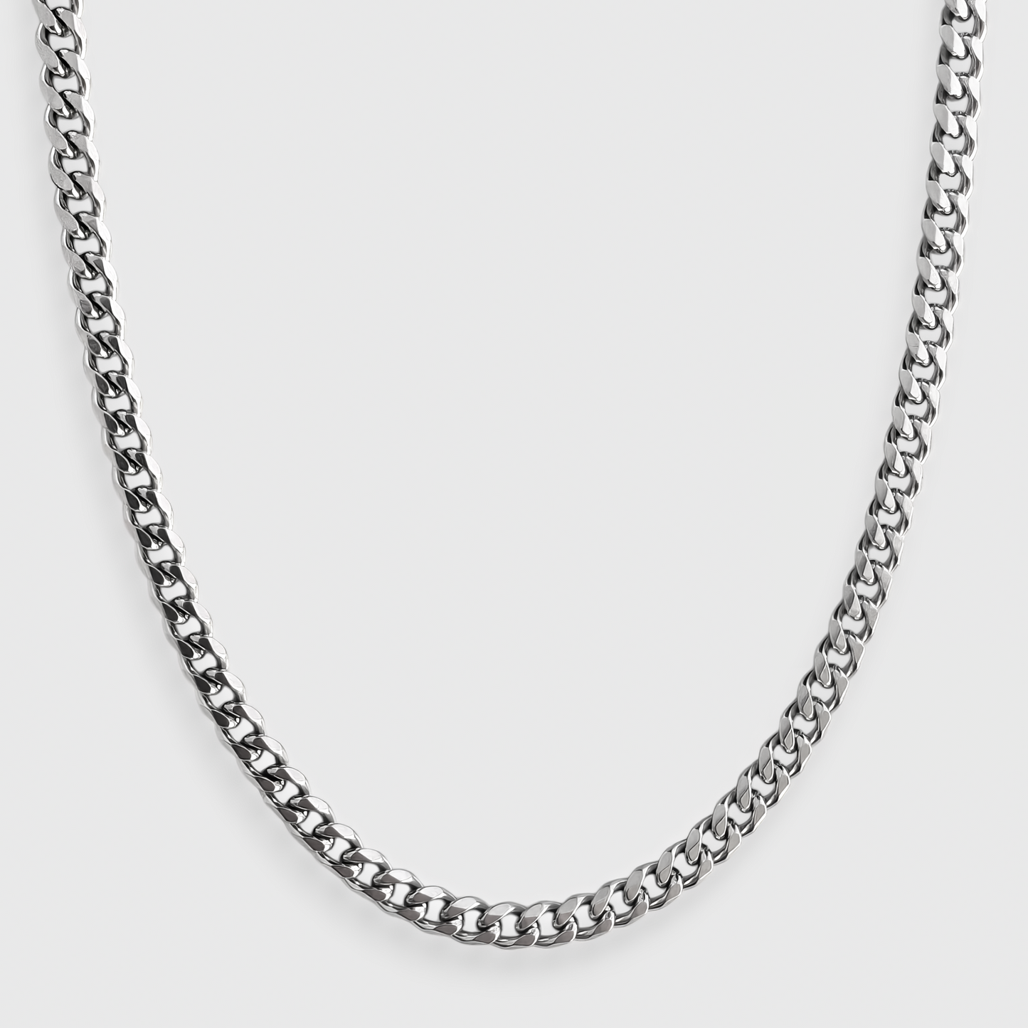 HALSKEDJA - CUBAN 5MM SILVER