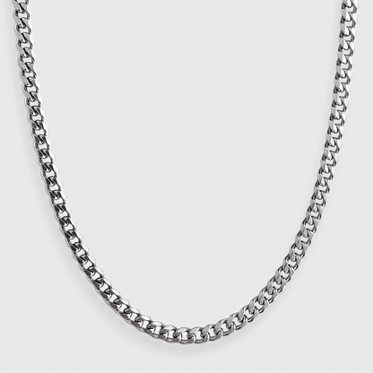 HALSKEDJA - CUBAN 5MM SILVER