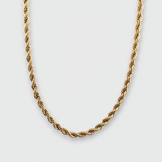 HALSKEDJA I STÅL- CORDELL 5MM GOLD