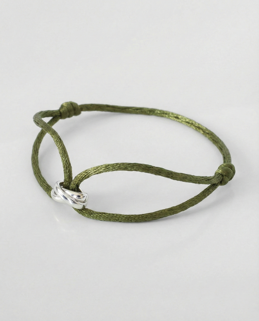 INFINITY GREEN ARMBAND - 925 SILVER