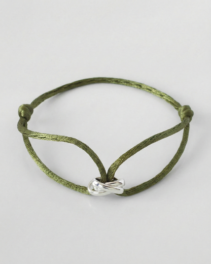 INFINITY GREEN ARMBAND - 925 SILVER