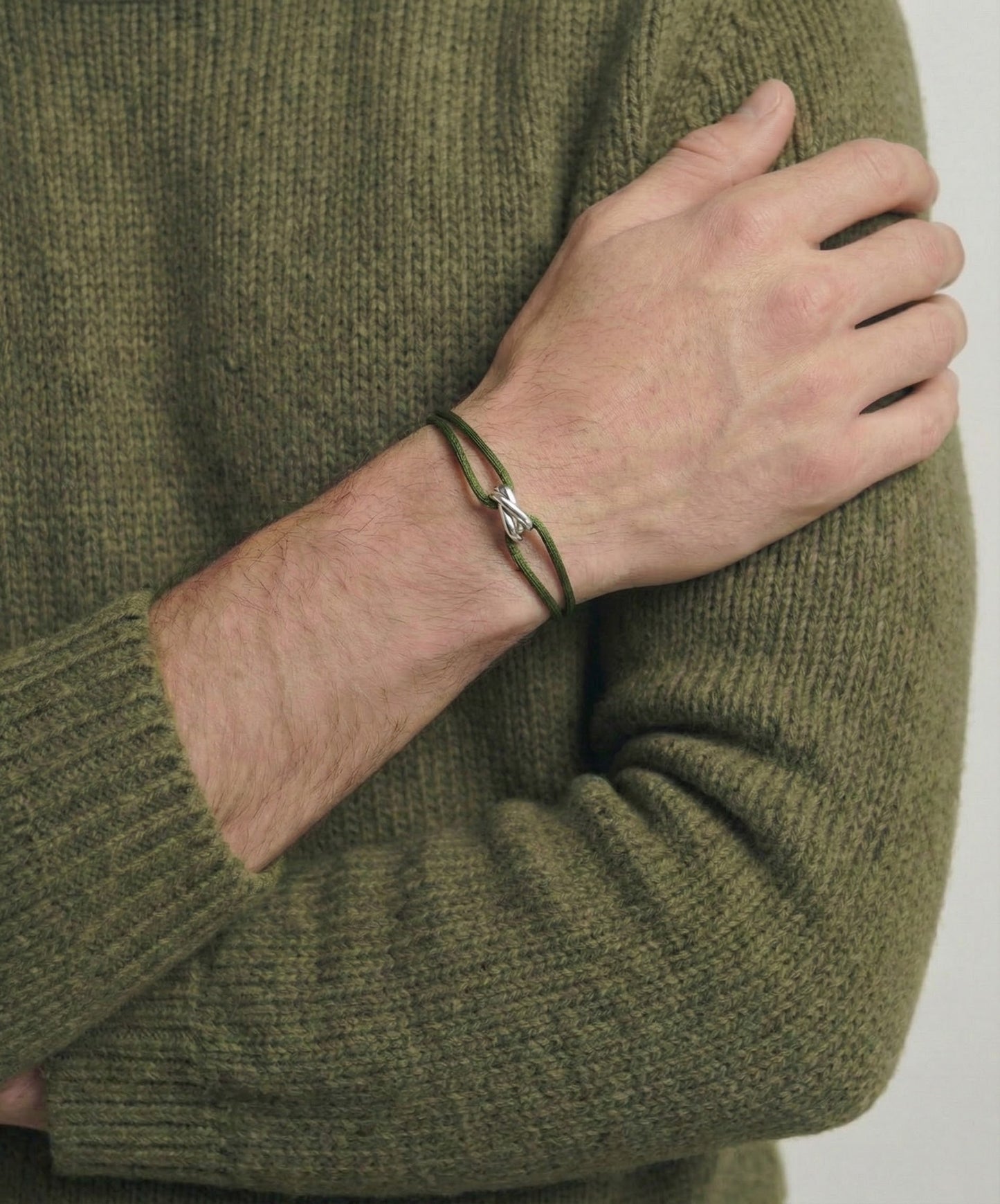 INFINITY GREEN ARMBAND - 925 SILVER
