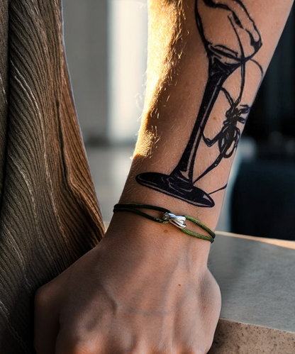 INFINITY GREEN ARMBAND - 925 SILVER