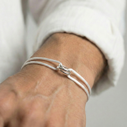 INFINITY WHITE ARMBAND - 925 SILVER