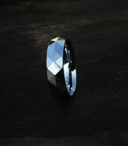 RING - "GEOMETRY" TUNGSTEN