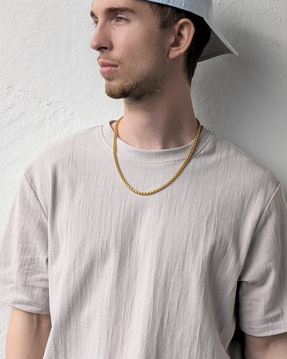 Halskedja - Wheat 5mm Guld